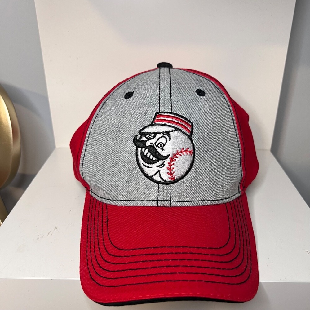 Cincinnati Reds Hat Men OSFM Red Mr Redlegs Fox Sports Ohio Adjustable Strap Hat